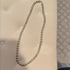 Elegant Sterling Silver Pearl Necklace